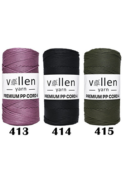 vollen yarn 1000 gr Πολυεστερικό νήμα μακραμέ, 2mm Σετ 5, Σχοινί μακραμέ, Σχοινί Supla, Σχοινί τσάντας, 1150 μέτρα