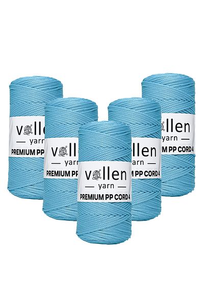 vollen yarn 1000 gr Ață de macrame din poliester, 2 mm Set de 5, Ață de macrame, Ață Supla, Ață de pungă, 1150 de metri