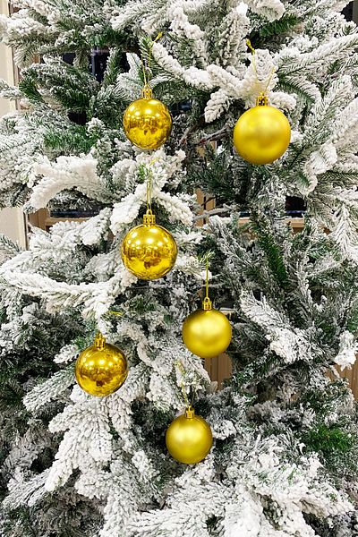 Yusuf Dirik YD Party Supplies Christmas Tree Ball 3 Pieces Shiny 3 Pieces Matte Total 6 Pieces 6 cm Size