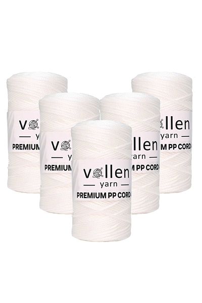 vollen yarn 1000 gr Πολυεστερικό νήμα μακραμέ, 2mm Σετ 5, Σχοινί μακραμέ, Σχοινί Supla, Σχοινί τσάντας, 1150 μέτρα