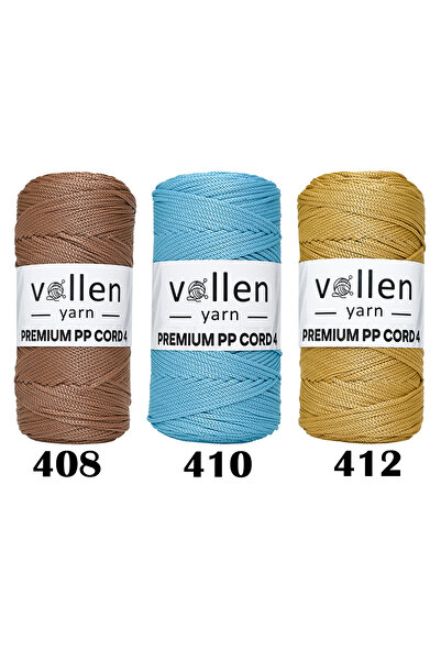 vollen yarn 1000 gr Πολυεστερικό νήμα μακραμέ, 2mm Σετ 5, Σχοινί μακραμέ, Σχοινί Supla, Σχοινί τσάντας, 1150 μέτρα