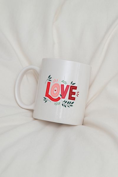 feinas كوب بورسلين من Love Love