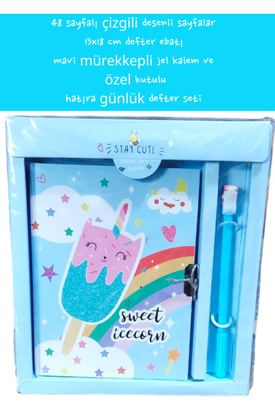 SEYFİKİRTASİYE 48 de coli pagini cu model în dungi 13x18 cm dimensiune caiet ...