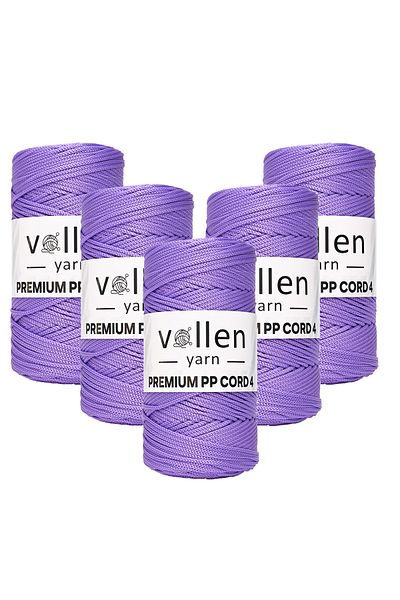 vollen yarn 1000 Gr Polyester Macrame Rope, 2mm Set of 5, Macrame Rope, Supla Rope, Bag Rope, 1150 Meters