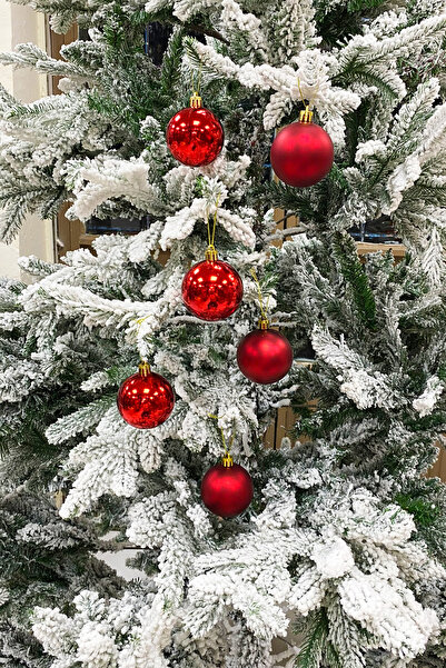 Yusuf Dirik YD Party Supplies Новогодишна елха топка 3 броя блестящи 3 броя м...