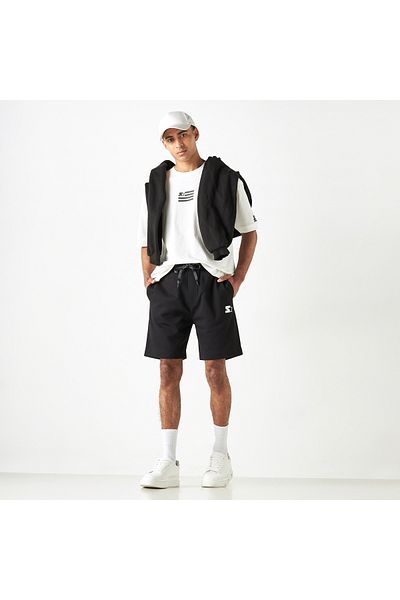 Starter Printed Shorts with Drawstring Closure and Pockets