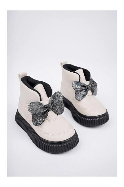 Papuçcity Arzen 03043 Baby Girl's Bow Thermal Boots