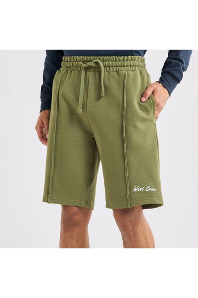 FAV Embroidered Flexi Waist Shorts with Drawstring Closure