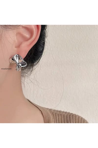 mos&more Silver Modern Design Trend Women's Earrings