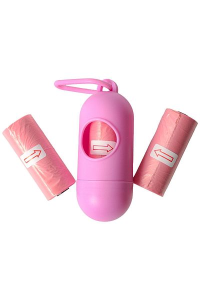 Poşet Dünyası Pink Dirty Diaper - Garbage Bag and 3 Rolls (45 Bags) Carry Bag