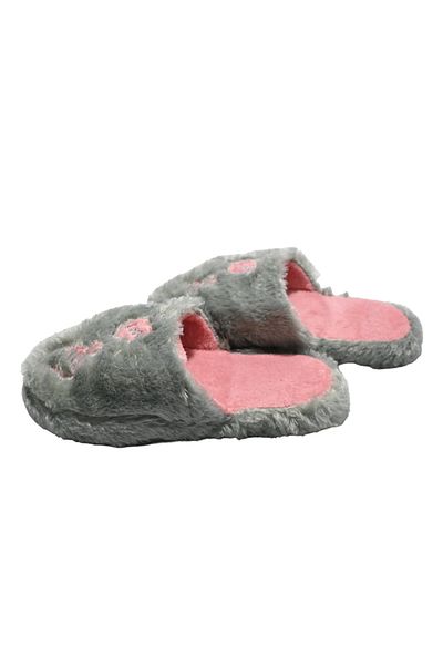 Sia Çanta Sia Eva Based Comfortline Sliding Carpet Slippers - Furry Heart Finger Sliding Pattern