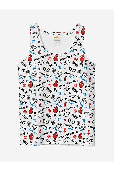 LC Waikiki Lw - Crew Neck Spiderman Printed Boys Undershirt Σετ 2 τεμαχίων