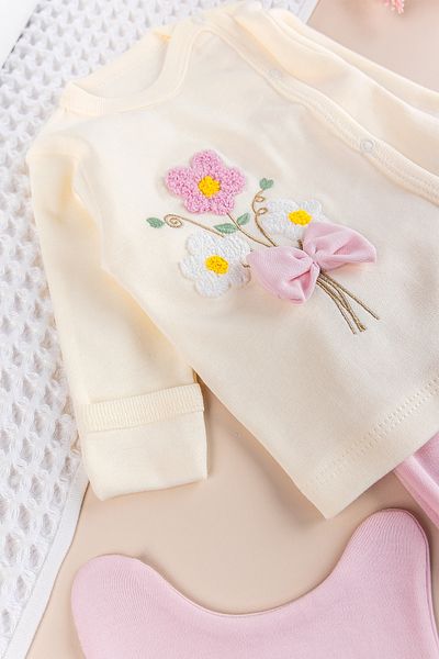 Babymod Embroidered Baby Hospital Exit Baby Set with Gloves