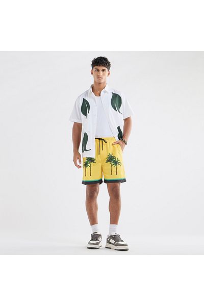 FAV Palm Tree Print Shorts with Drawstring Closure and Pockets