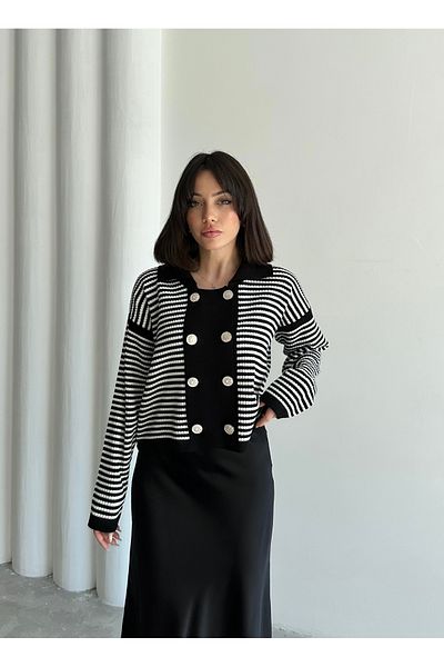 NATUFIAN STORE Women's 8-Button Knitwear Cardigan