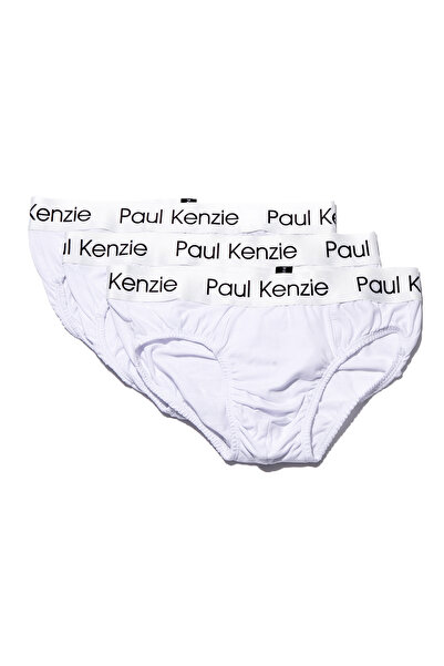 Paul Kenzie Pachet de 3 chiloți slip pentru bărbați - Comfort Flex - Whitey