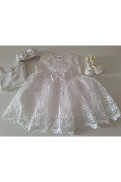 biyan collection Kız Bebek Mevlüt Takımı Gelinlik Abiye Elbise Bebek Doğum Ba...