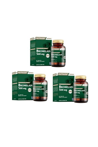 Nutraxin Bromelain 500 Mg 60 Kapsül X3 Adet