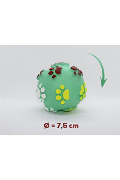 Griffonpet Küçük ve Orta Irklar İçin Sesli Oyun Topu – 7.5 cm (Turkuaz)