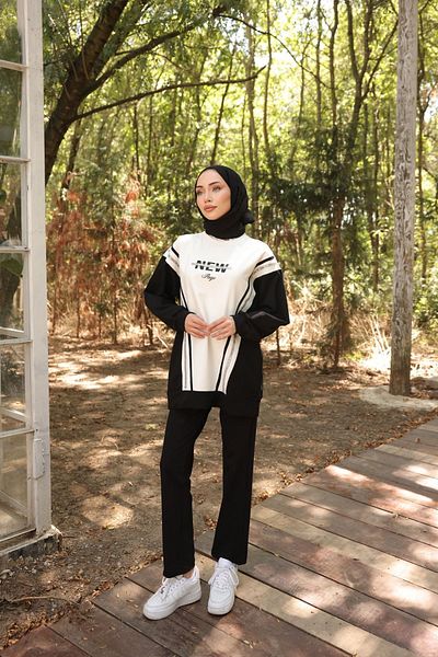 Ryzi Moda Hijab Tracksuit Set - Women'S, Oversize, Crew Neck