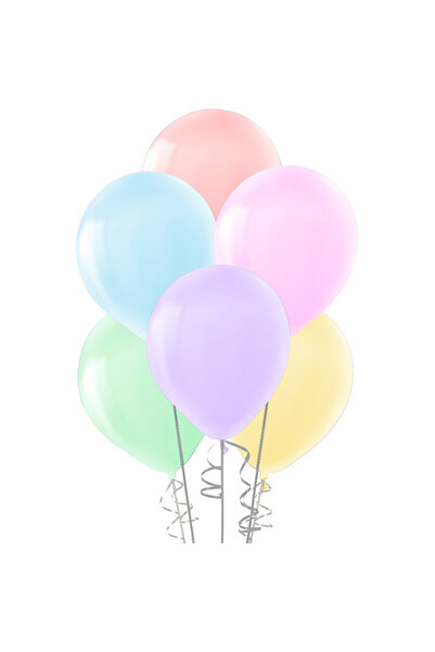 Öz-bal 10 Adet Kaliteli Minik 5 Inç Balonlar Makaron Karışık Renk Balon - Küç...