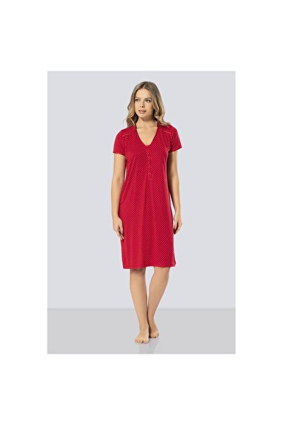 TÜREN 3293 Point Nightgown - Red