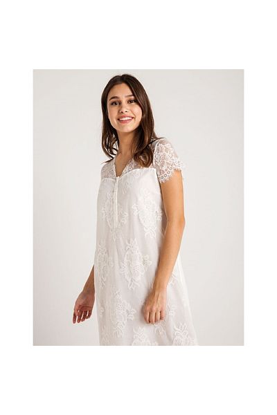 Magic Form 26414 Koton Ecru Lace Dressing Gown and Nightgown Set