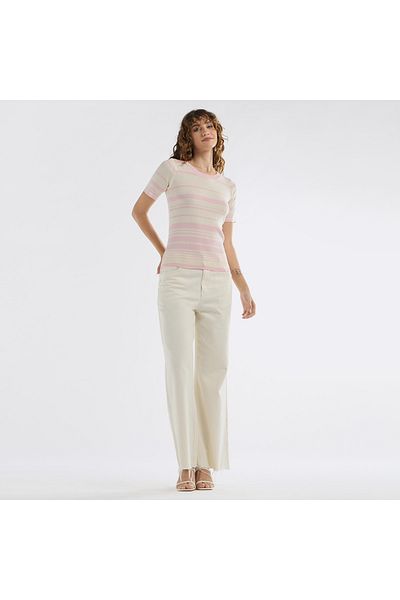FAV Striped Round Neck Top