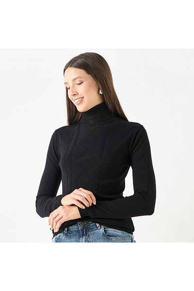 2Xtremz Textured High Neck Sweater with Long Sleeves