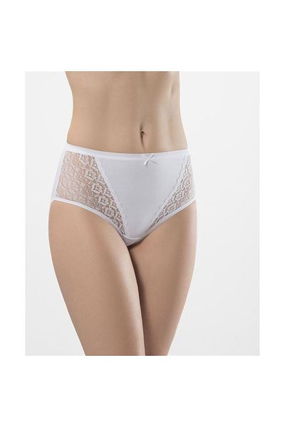 TÜREN Γυναικείο εσώρουχο White Lycra Lace 279 - Συσκευασία των 2