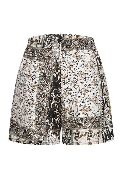 Cloud5ive Viskose Shorts Mit Bindegürtel Und Paisley Print