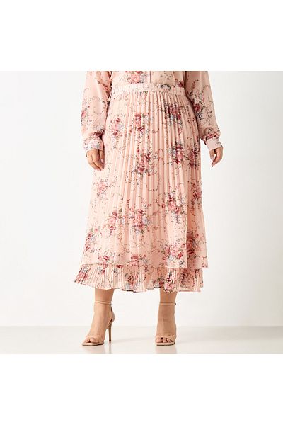 2Xtremz All-Over Floral Print Skirt with Elasticated Waistband