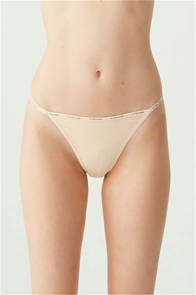 U.S. Polo Assn. Us Polo Assn. 67003 Women's 5-Piece String Set - Black, Skin, White, Salmon, Red