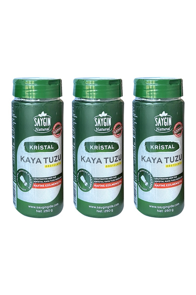 Saygın Öğütülmüş Kaya Tuzu 250 gr Tuzluklu x 3 Adet