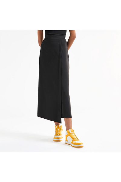 FAV Wrap Skirt with Elasticated Waistband and Pockets