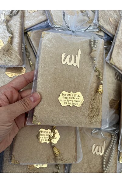 Mgs kadife kaplı yasini şerif  seti renk gold ( 25 adet )