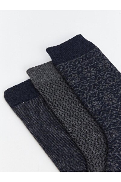 LC Waikiki LCW ACCESSORIES Ανδρικές κάλτσες με σχέδια 3 τεμαχίων (W4)