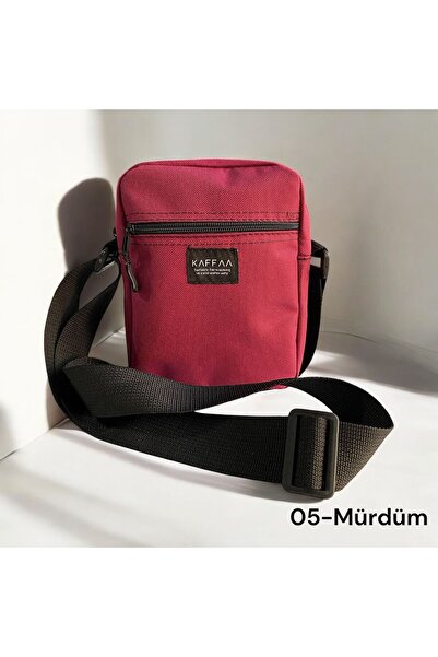 KAFFAA حقيبة يد وكتف للجنسين بحزام وجيب بسحاب - حقيبة رجالية - حقيبة نسائية