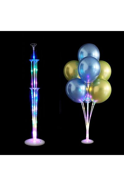 Öz-bal Balloon Stand with Led Lights - 70 Cm, Decorative Balloon Stand for Parties and Events