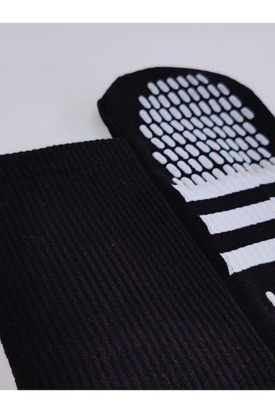 Shuttle Park Unisex High Pro Μαύρες Αντιολισθητικές Πετσέτες Σιλικόνης Αθλητικές Κάλτσες Match