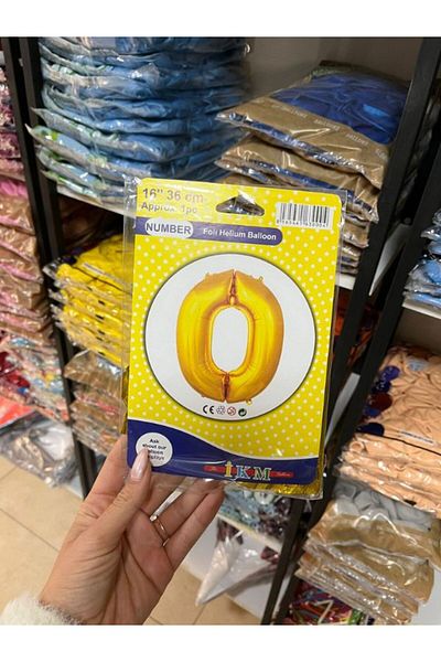 BALON HOME Gold Colored 16" (36 cm) Number Foil Balloons Types