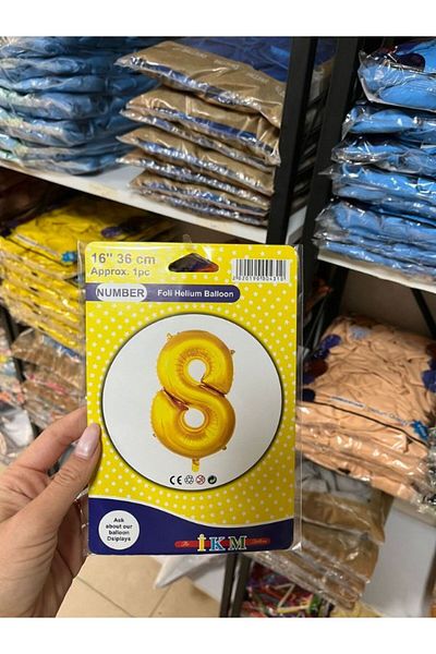 BALON HOME Gold Colored 16" (36 cm) Number Foil Balloons Types