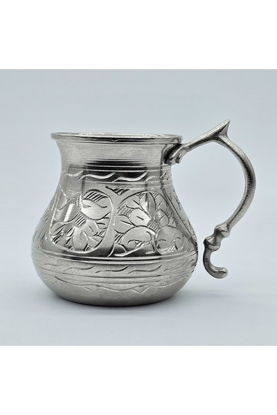 BAKIR Hakiki Bakır Nikel Desenli Ayran Bardak