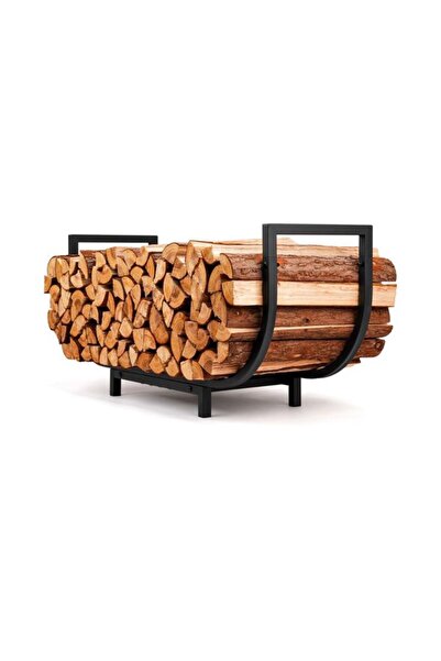 A&N Kayık Şömine Soba Odunluk / Metal / Siyah / 100x40x47(h), AN0185