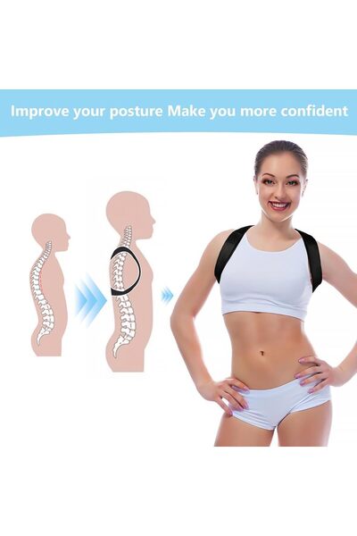 Ankaflex New Generation Unisex Black Corset - Upright Posture, Anti-Hunchback, Anti-Sweat