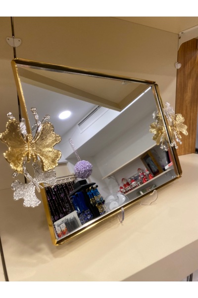 PLUS HOME TEPSİ KELEBEK MODEL BÜYÜKBOY 40X26 CM ALTIN