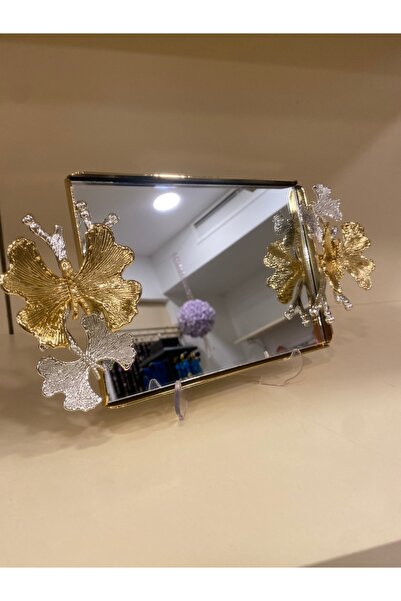 PLUS HOME TEPSİ KELEBEK MODEL MİNİBOY ALTIN 22X16 CM