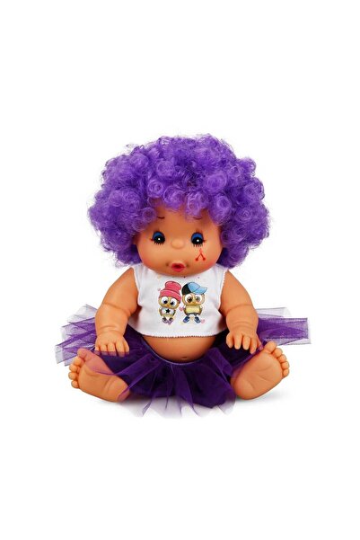 Sunman Afro Bebek Kıvırcık Saçlı 23 cm 23488 Mor
