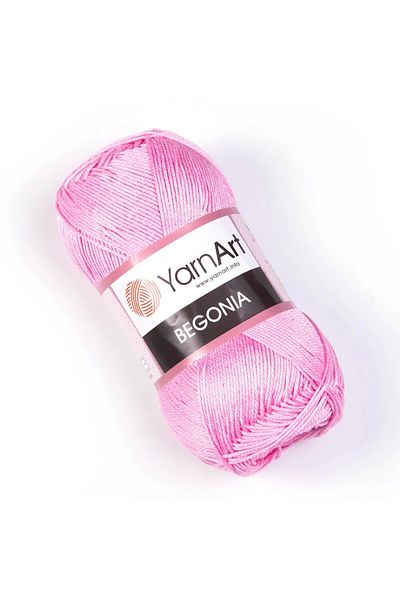 Yarnart Begonia - Mercerized Χέρι Πλεκτό Νήμα Ροζ-0319