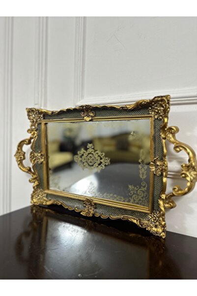 busraconcept Dekoratif el boyaması  şık tasarım tepsi , çay tepsisi kahve tep...